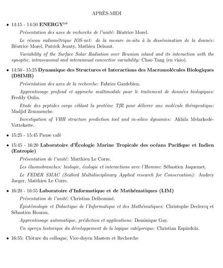 Programme du premier colloque scientifique de la Faculté des Sciences et Technologies (page 2)